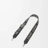 Anagram strap in jacquard and calfskin Black Anagram strap in jacquard and calfskin Black