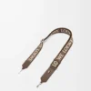 Anagram strap in jacquard and calfskin Dark Cigar Anagram strap in jacquard and calfskin Dark Cigar