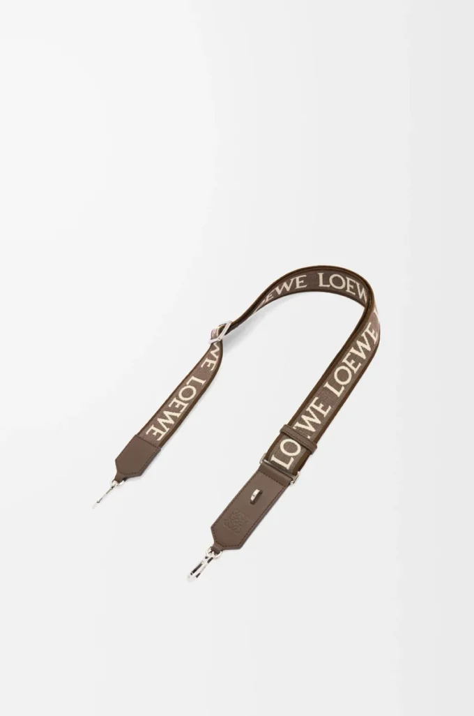Anagram strap in jacquard and calfskin Dark Cigar Anagram strap in jacquard and calfskin Dark Cigar