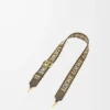 Anagram strap in jacquard and calfskin Dark Khaki Anagram strap in jacquard and calfskin Dark Khaki