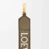 Anagram strap in jacquard and calfskin Dark Khaki Anagram strap in jacquard and calfskin Dark Khaki