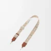 Anagram strap in jacquard and calfskin Natural/Tan/Palladium