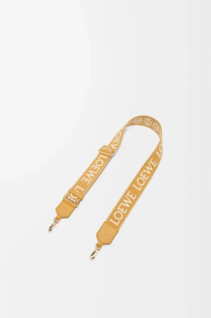 Anagram strap in jacquard and calfskin Sahara Anagram strap in jacquard and calfskin Sahara