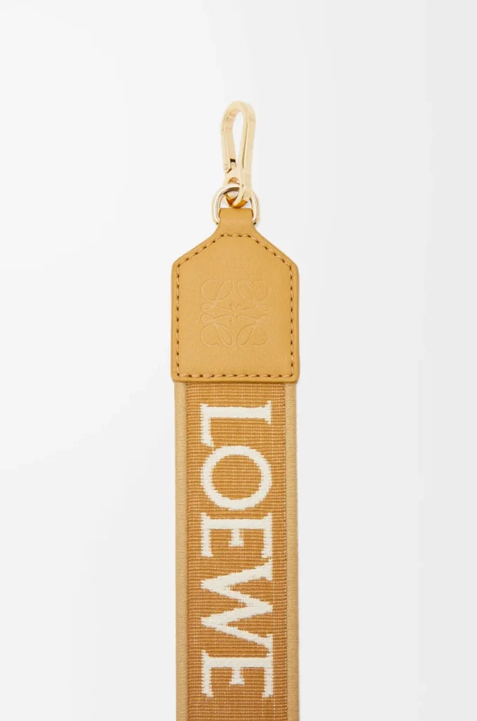 Anagram strap in jacquard and calfskin Sahara Anagram strap in jacquard and calfskin Sahara
