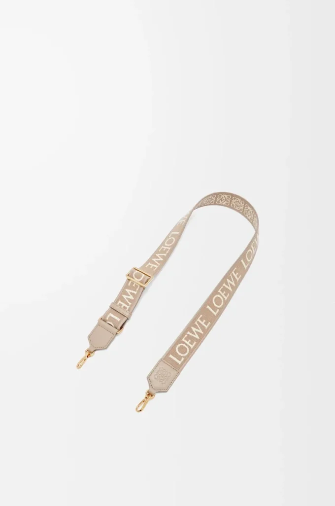Anagram strap in jacquard and calfskin Sand Anagram strap in jacquard and calfskin Sand