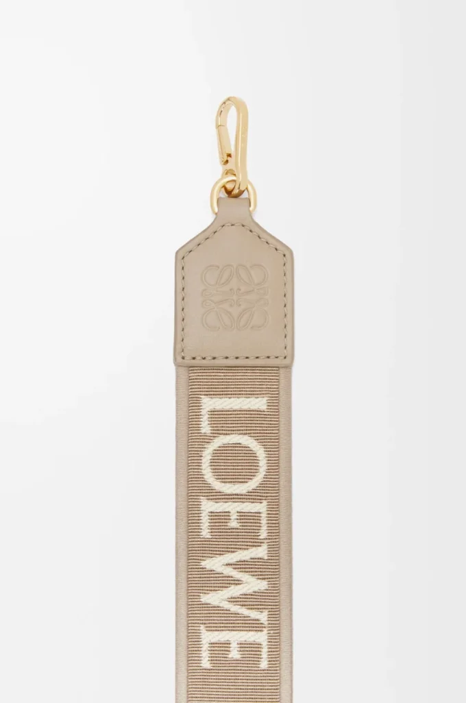 Anagram strap in jacquard and calfskin Sand Anagram strap in jacquard and calfskin Sand