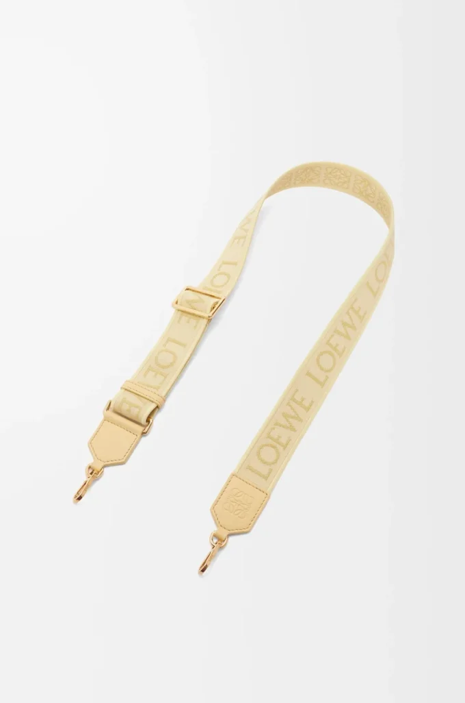 Anagram strap in jacquard and calfskin Vanilla Anagram strap in jacquard and calfskin Vanilla
