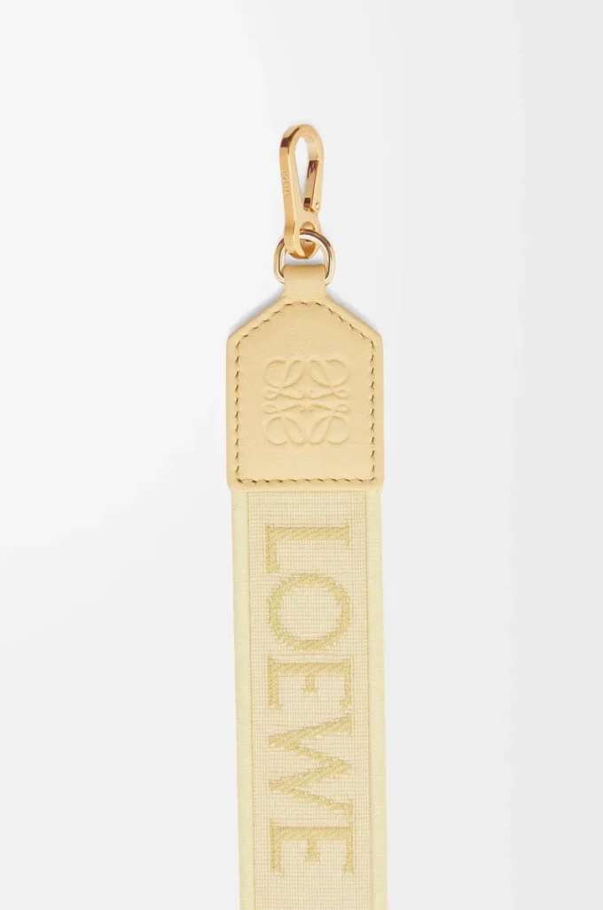 Anagram strap in jacquard and calfskin Vanilla Anagram strap in jacquard and calfskin Vanilla
