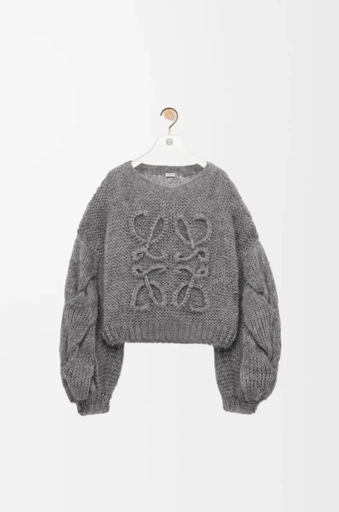 Anagram sweater in mohair Grey Melange Anagram sweater in mohair Grey Melange