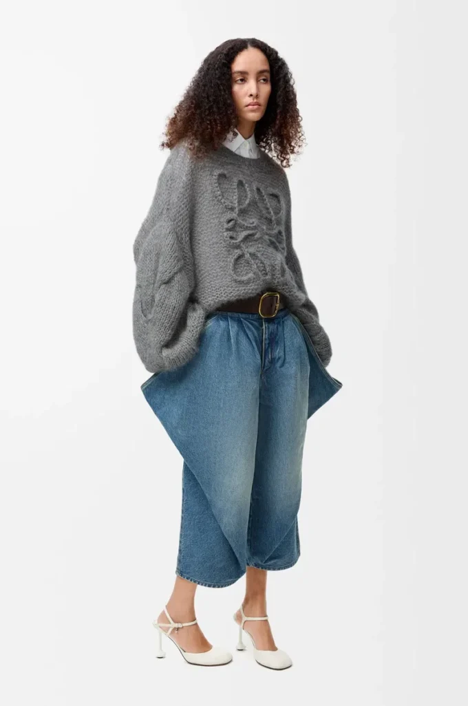 Anagram sweater in mohair Grey Melange Anagram sweater in mohair Grey Melange