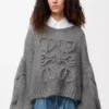 Anagram sweater in mohair Grey Melange Anagram sweater in mohair Grey Melange