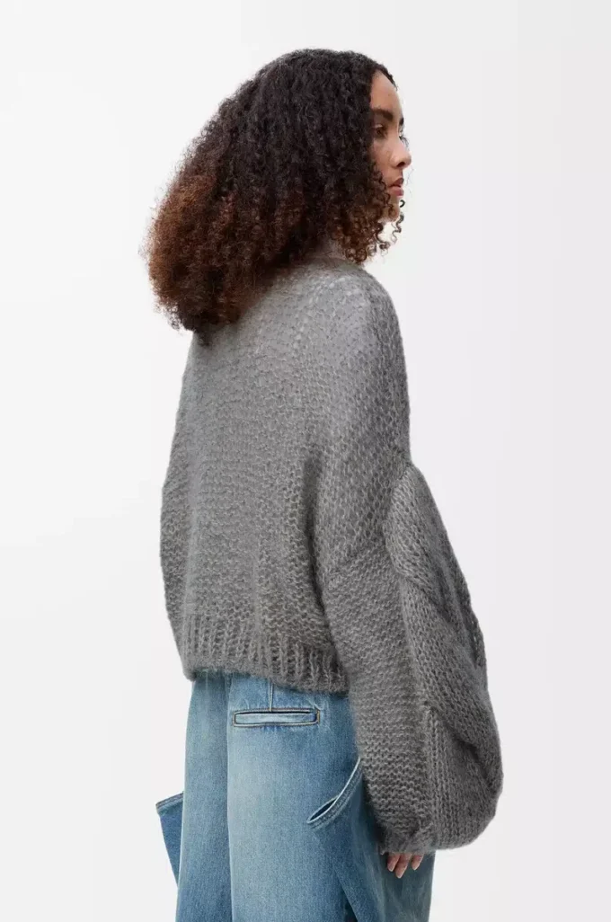 Anagram sweater in mohair Grey Melange Anagram sweater in mohair Grey Melange