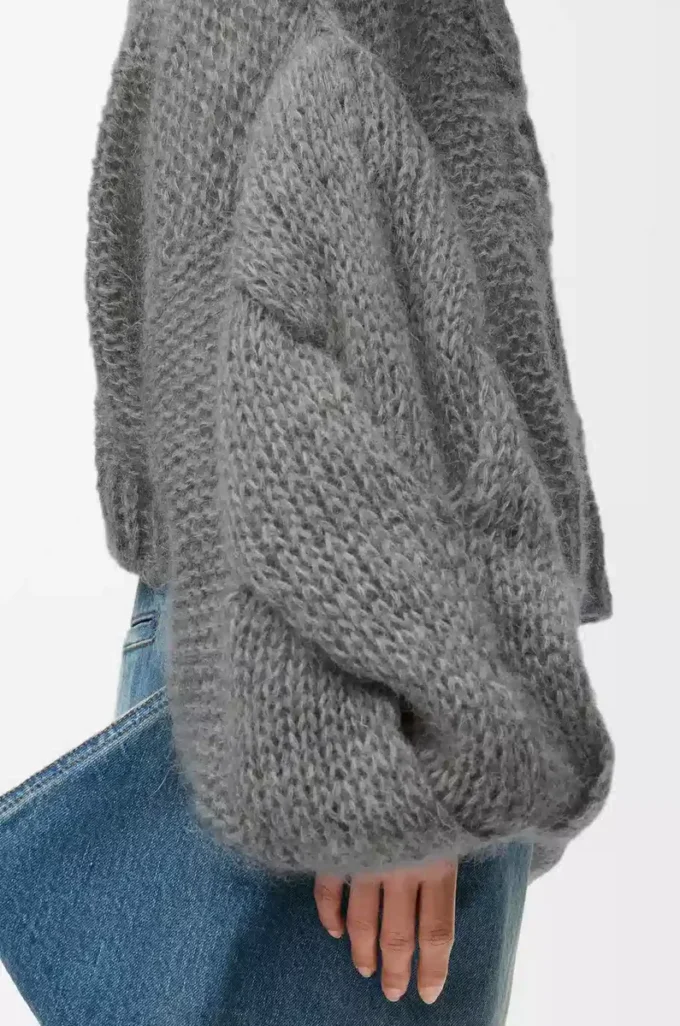 Anagram sweater in mohair Grey Melange Anagram sweater in mohair Grey Melange
