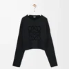 Anagram sweater in wool blend Black