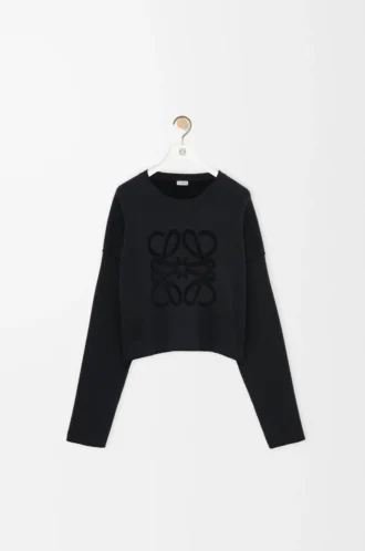 Anagram sweater in wool blend Black