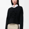 Anagram sweater in wool blend Black