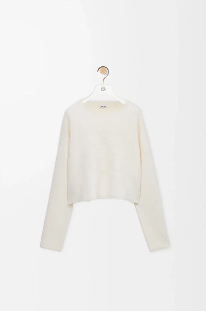 Anagram sweater in wool blend White Anagram sweater in wool blend White