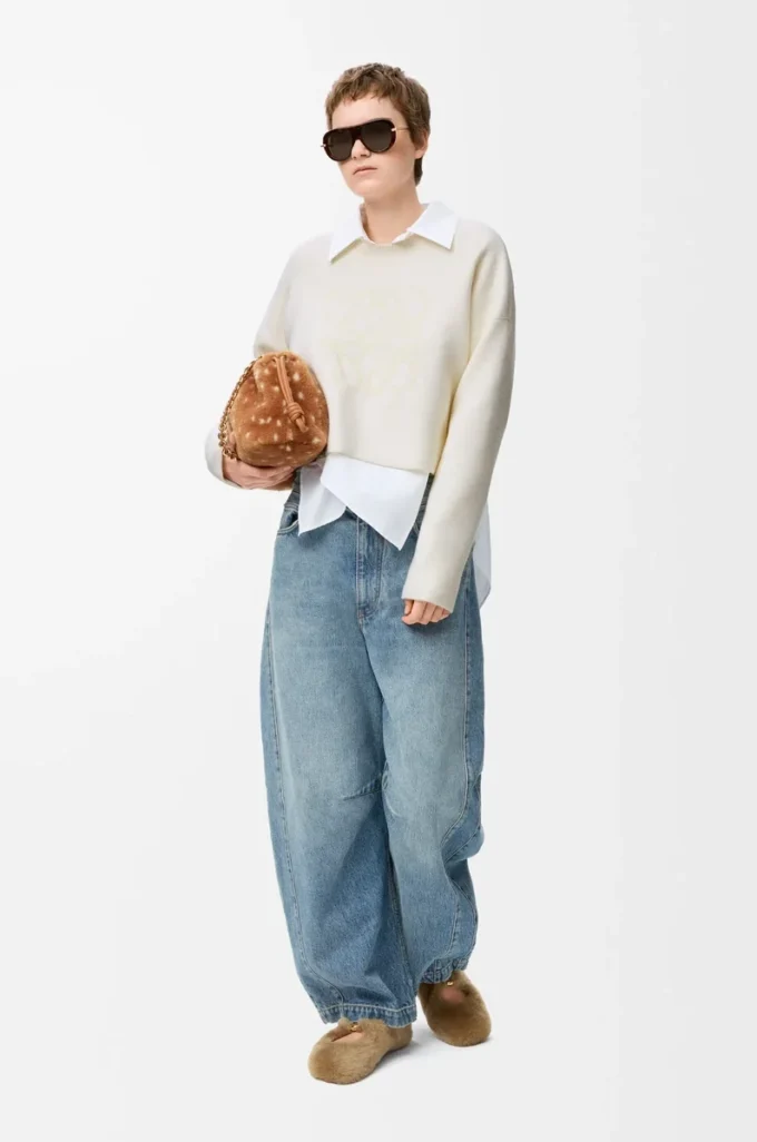 Anagram sweater in wool blend White Anagram sweater in wool blend White