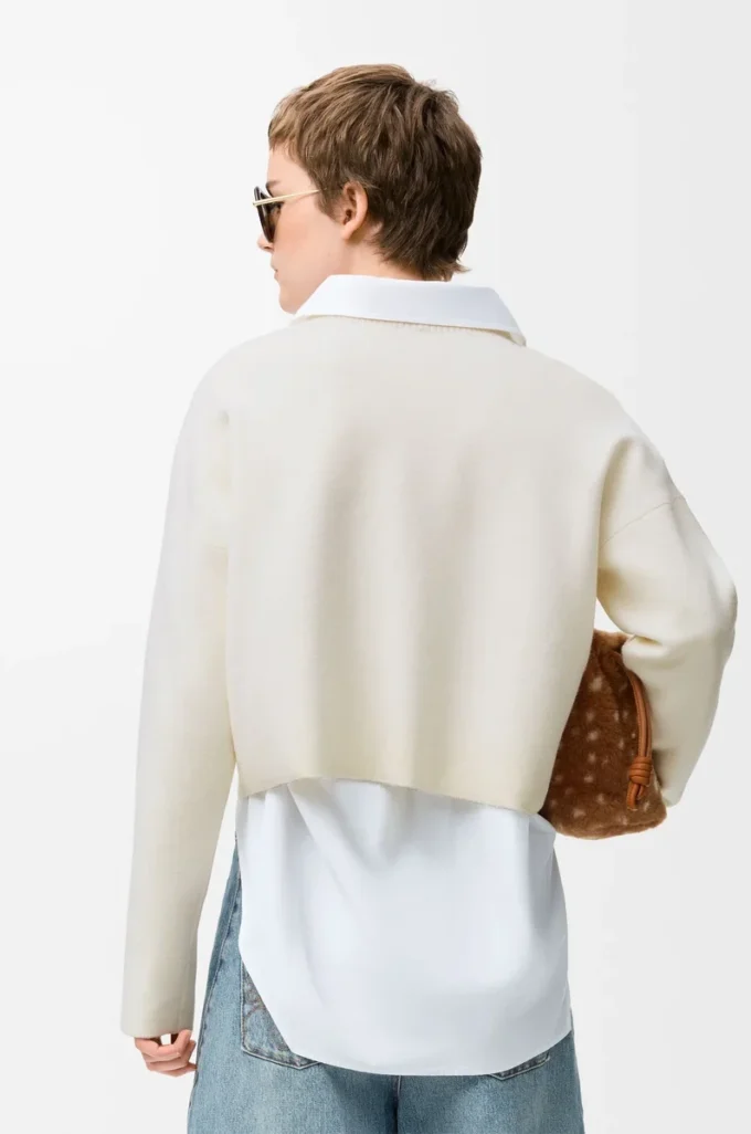 Anagram sweater in wool blend White Anagram sweater in wool blend White