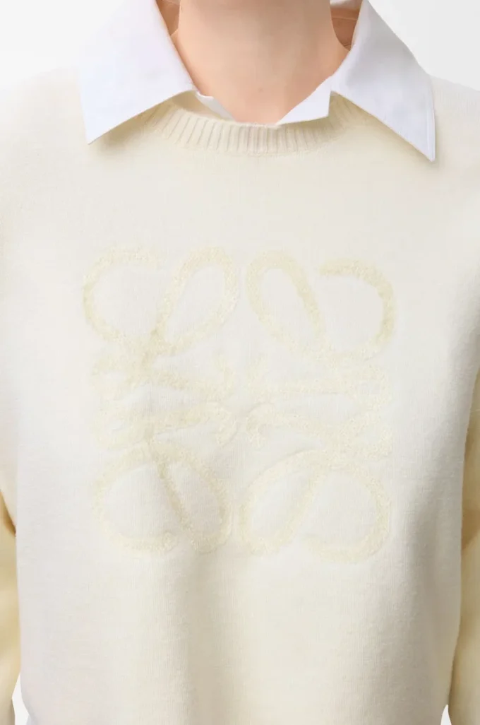 Anagram sweater in wool blend White Anagram sweater in wool blend White