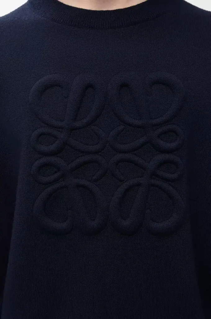 Anagram sweater in wool Navy Blue Anagram sweater in wool Navy Blue