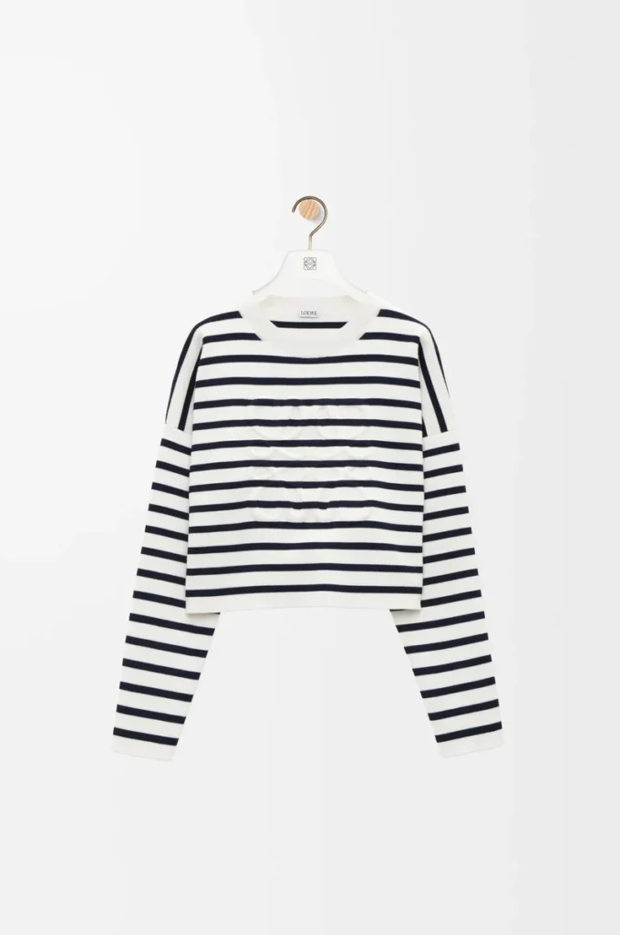 Anagram sweater in wool Off-white/Navy