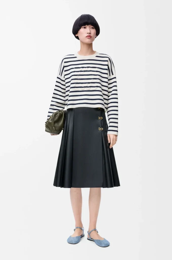 Anagram sweater in wool Off-white/Navy