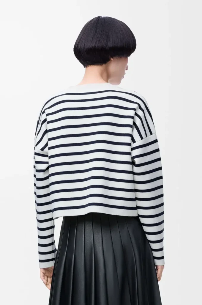 Anagram sweater in wool Off-white/Navy