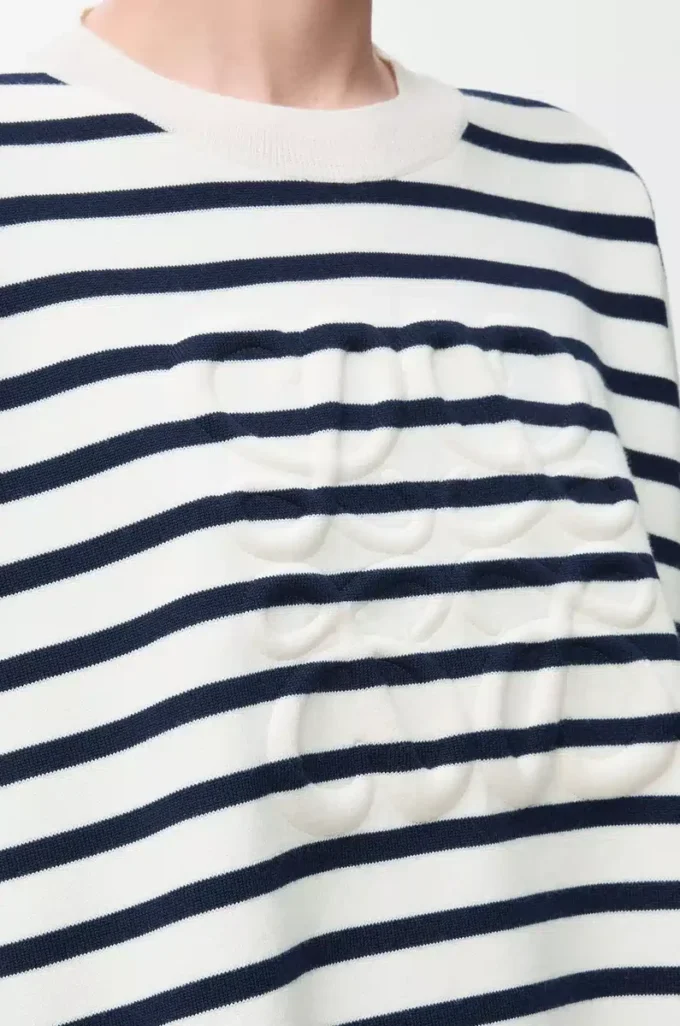 Anagram sweater in wool Off-white/Navy