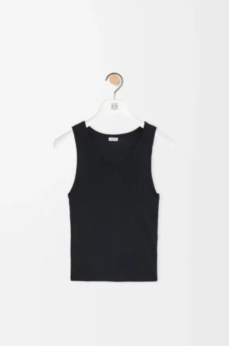 Anagram tank top in silk Black