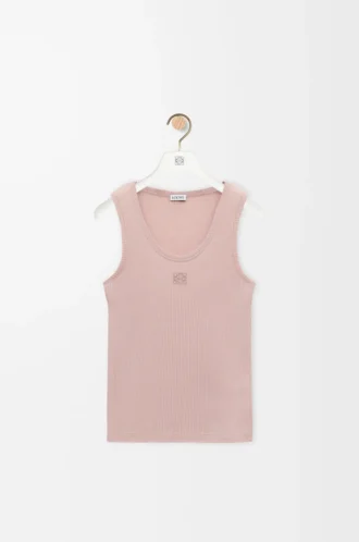 Anagram tank top in silk Light Pink