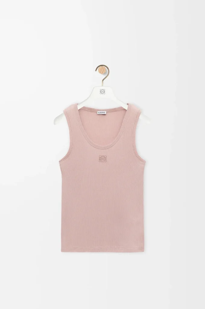 Anagram tank top in silk Light Pink Anagram tank top in silk Light Pink