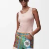 Anagram tank top in silk Light Pink Anagram tank top in silk Light Pink