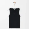 Anagram tank top in stretch viscose Black
