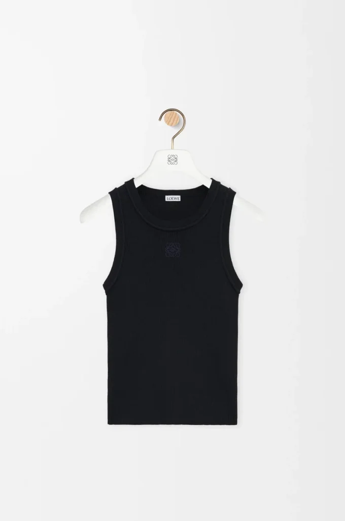 Anagram tank top in stretch viscose Black