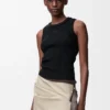 Anagram tank top in stretch viscose Black