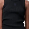 Anagram tank top in stretch viscose Black