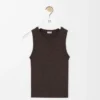 Anagram tank top in stretch viscose Brown