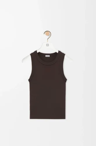 Anagram tank top in stretch viscose Brown