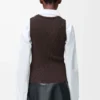Anagram tank top in stretch viscose Brown