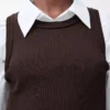 Anagram tank top in stretch viscose Brown