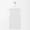 Anagram tank top in stretch viscose White