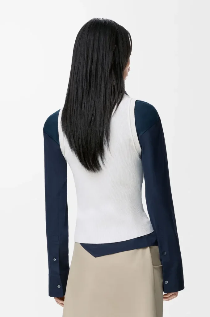 Anagram tank top in stretch viscose White