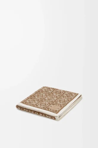 Anagram towel in cotton Beige