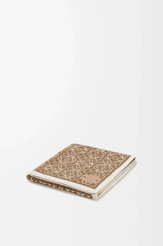 Anagram towel in cotton Beige Anagram towel in cotton Beige