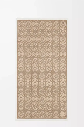 Anagram towel in cotton Beige