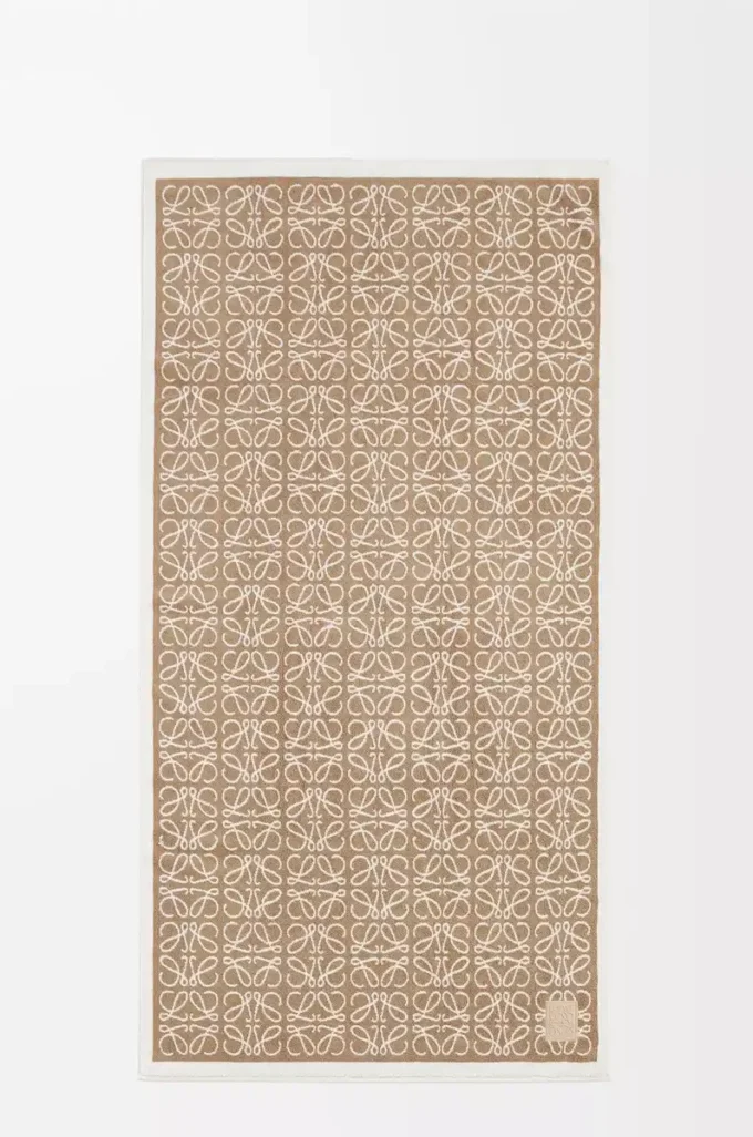 Anagram towel in cotton Beige Anagram towel in cotton Beige