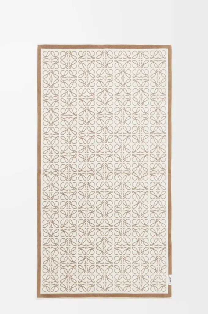 Anagram towel in cotton Beige Anagram towel in cotton Beige