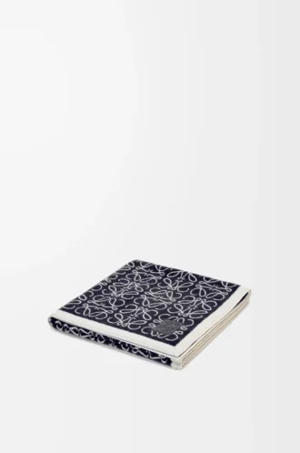 Anagram towel in cotton Navy Blue