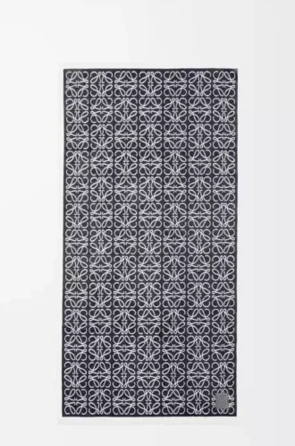 Anagram towel in cotton Navy Blue